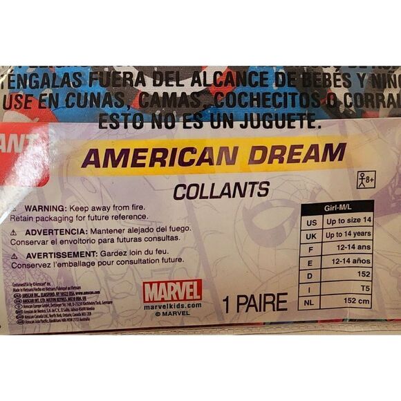 Marvel American Dream Leggings Youth Size M/L 12- 14 Captain America Shield - Picture 6 of 6